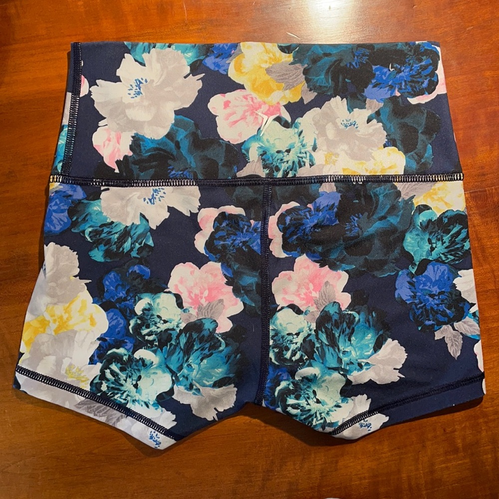 High Waisted Floral Print Spandex